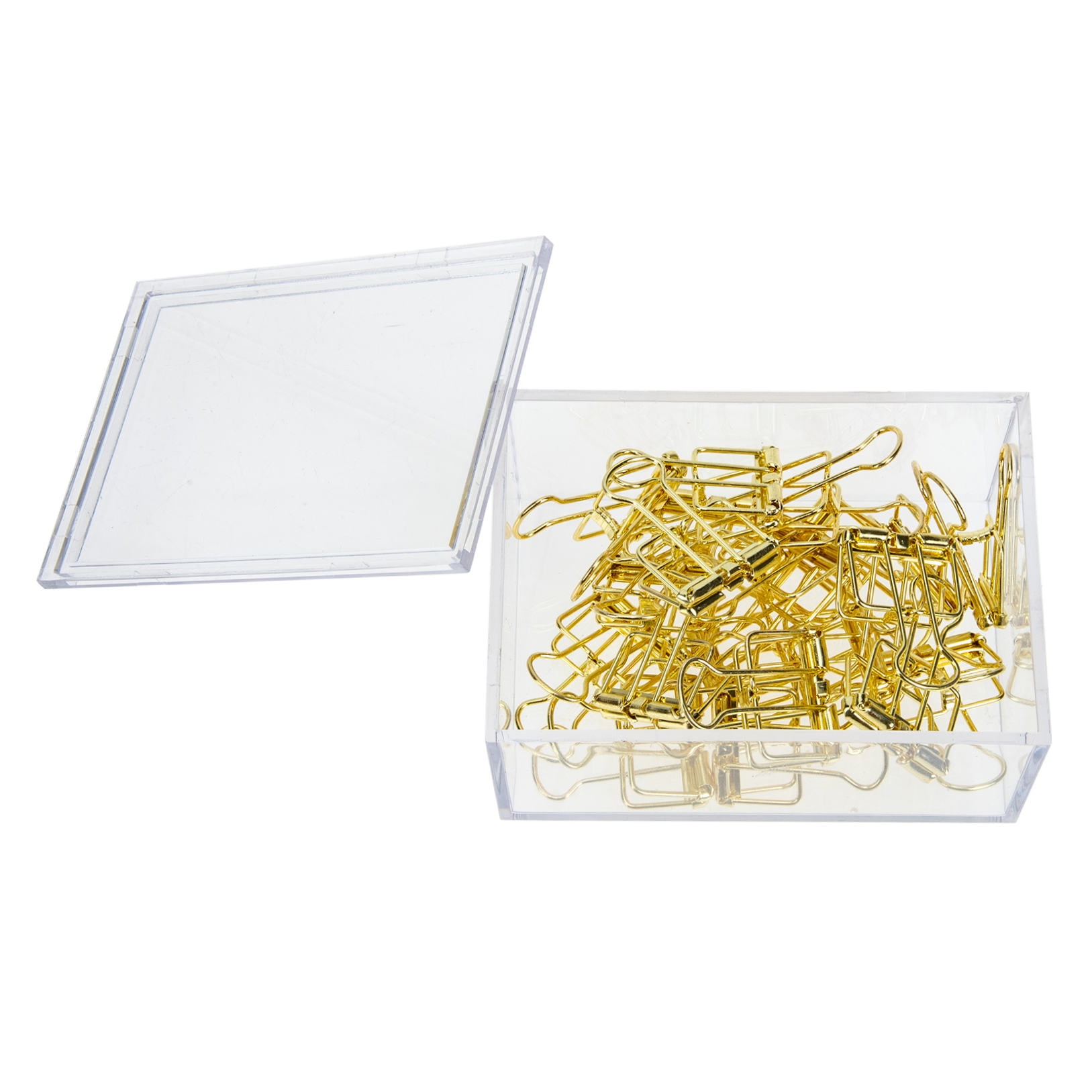 WEAVILUX Heavy Duty Binder Clips Golden Stainless Steel 20Pcs 1.1x0.7in