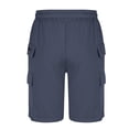 thumbnail image 5 of DPTALR Mens Cargo Work Shorts Drawstring Elastic and Relaxed Fit Summer Hiking Short Cargo Pants Gray,Big and Tall Men XL, 5 of 6