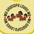 thumbnail image 4 of Inktastic Grandpa Loves Me Grandchild Horse Boys or Girls Baby Bib, 4 of 4