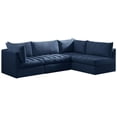 thumbnail image 1 of Meridian Furniture Jacob Navy Velvet Modular Sectional, 1 of 13