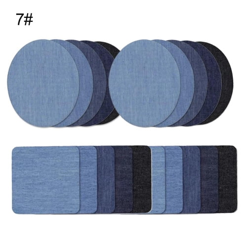 yueyouhuyou Denim Patch for Jeans Iron on Fabric Patch Adhesive Patch for  Clothing Pant Repair Fabric No Sew Patch with Sewing Kit