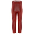 thumbnail image 2 of Kvysinly Collants Métalliques de Danse pour Filles Jazz Hip-Hop de Rue Leggings Athlétiques Taille Haute Extensibles Pantalons de Yoga Rouges 100, 2 of 4