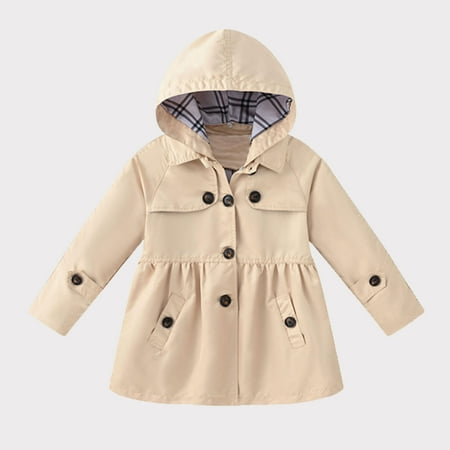 

Leutsin Toddler Kids Baby Boys Girls Fashion Solid Color Windproof Jacket Detachable Hooded Windbreaker Coat