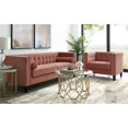 thumbnail image 2 of Posh Living Phoenix Button Tufted Velvet Sofa in Blush Pink, 2 of 8