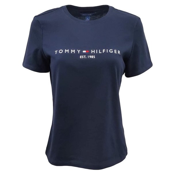Camiseta Tommy Hilfiger Line con cuello redondo para mujer azul marino