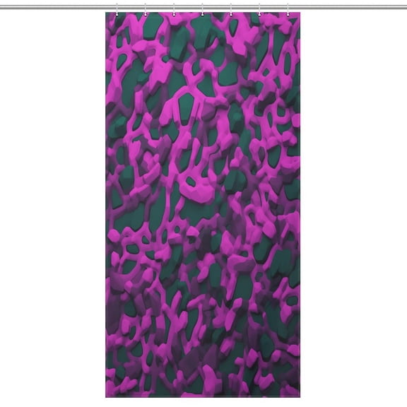 Leopard Print Pattern Shower Curtain Fabric Bathroom Decor with Hooks