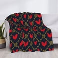 thumbnail image 3 of Honeii Red Rooster print throw blanket, crafted from cozy cotton flannel, offers versatile home decor as a bedding suitable for all seasons.-40"x30", 3 of 6