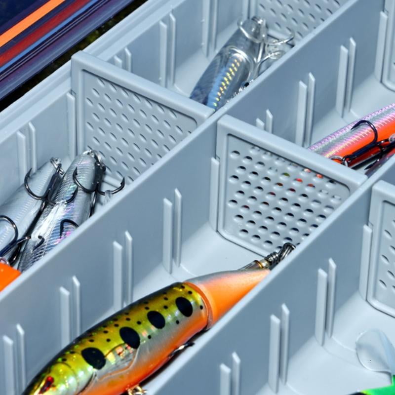 CEORPER Fishing Tackle Box Lure Storage Box Clear Lid Tray Box Baits Separator