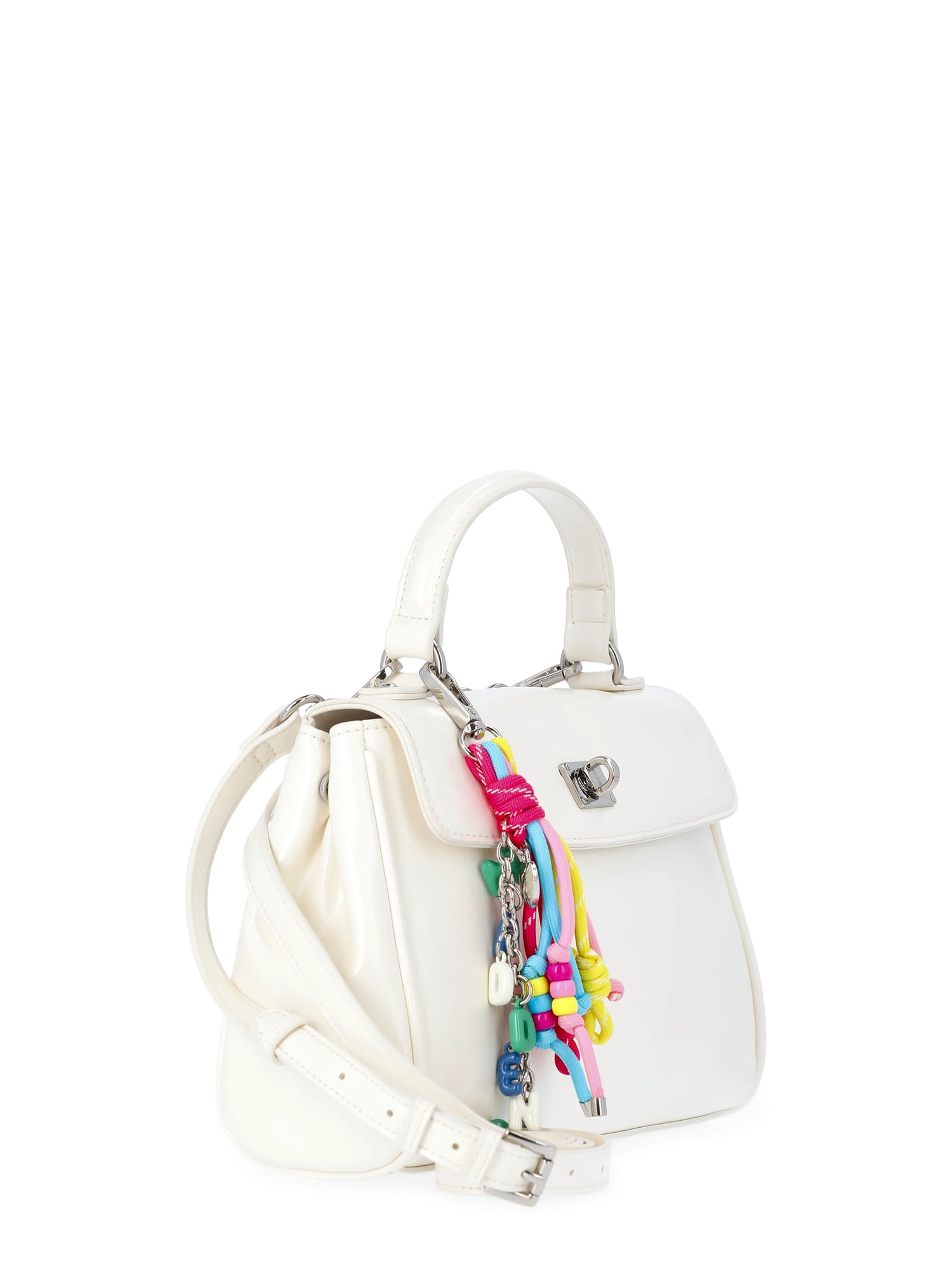 Madden NYC Women's Flap Top Handle Bag, White