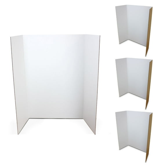 Flipside Products 1-Ply Project Board, 36" x 48", White, Pack of 4