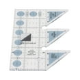 thumbnail image 4 of Rejillas de regla, regla de doble tira de 45/60/90 grados, acrílico transparente, antideslizante, guía de corte de cuarto de triángulo para coser, 4 of 5
