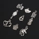 thumbnail image 5 of Accesorios para colgantes artesanales de bricolaje, cuproníquel de plata profunda para hacer pulseras (estilos de 100 piezas), 5 of 7