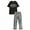 Black, variant on Beetlejuice Mens Logo Short-Sleeved Long Pyjama Set