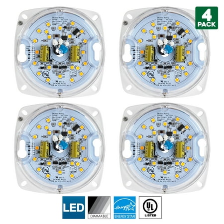 Sunlite LED Retrofit Light Engine, 3-Inch, 4000K Cool White, 10 Watt, Dimmable, Flush Ceiling Fixture LED Upgrade Panel, Energy Star Compliant, 90 CRI,