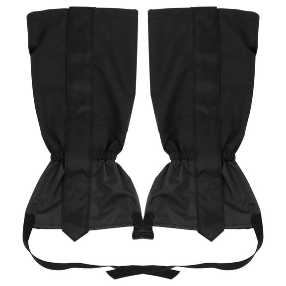 FRCOLOR Hiking Ski Snow Gaiters Black Polyester Waterproof Snow Boot Gaiters Outdoor Protection Leg Guards Leg Sleeves Boot Covers for Climbing Desert,3.15"X0.2"X0.2"