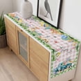 thumbnail image 4 of Easter Table Runner 72 Inches Long Farmhouse Dress Scarves, Green Pink Plaid Blue Truck Eggs Bunny Pastoral Dining Tablerunner for Coffee Table/Kitchen Island/Party Décor, 13" x 72", 4 of 8