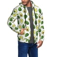 thumbnail image 2 of Goofa Avocado1 Pattern Mens Full-zip Hoodie, Zip-up Pullover Hooded Sweatshirt, Kangaroo Pocket Hoodie Ideal for Daily Wear, Travel, and Home-XX-Large, 2 of 5