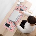 thumbnail image 3 of Long Mouse Pads for Desk,Pink Cow Milk Strawberry Pattern Desk Mats on Top Of Desks, Desk Mouse Pad Extra Large with 3mm Non-Slip Base and Stitched Edge for Gaming,Office,Work,Home 31.5"x11.8", 3 of 6