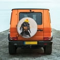 thumbnail image 6 of Salouo Dachshund Sitting in Bathtub Print Spare Tire Cover 14-17 inch Spare Tire Protector Universal Tough Tire Wheel Cover for Trailer SUV and Truck-15 inch, 6 of 6