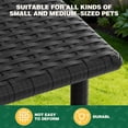 thumbnail image 4 of Homall Outdoor & Indoor Rattan Dog Shelter with Removable Cushion, Dog House, Dog Bed with Canopy for Small/Medium Dogs, Black, 4 of 7