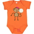 thumbnail image 3 of Inktastic Cute Volleyball Girl Monkey Girls Baby Bodysuit, 3 of 5
