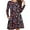 Pink Floral, variant on Chiclily Women's Long Sleeve Casual Dress Purple Large Tunic Dress Loose T-Shirt Dress with Pockets
