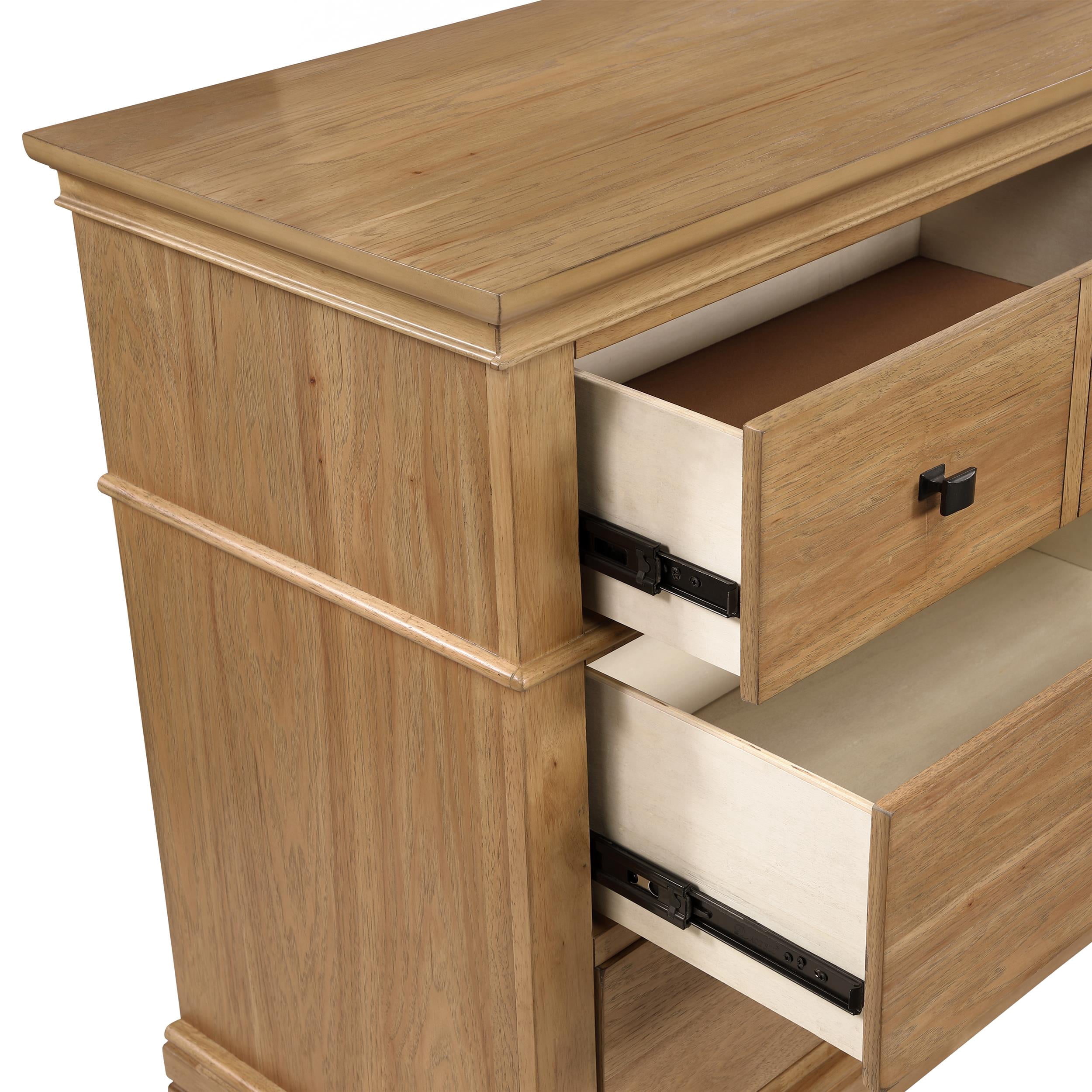 New Classic Furniture Sunstone Wood 6-Drawer Dresser in Honey