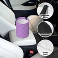 thumbnail image 6 of Easygdp Lilac Glittering Car Trash Can Garbage Car Accessories Trash Can Car Waste Bin for for Driver and Passenger Any Vehicle, 6 of 7