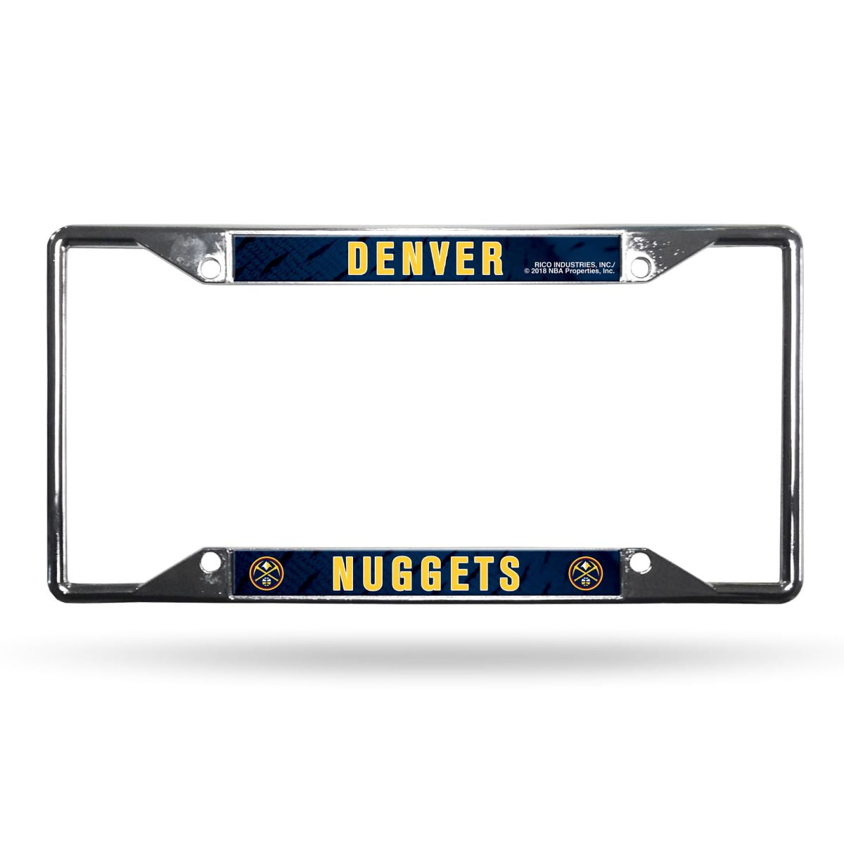 Denver NBA Nuggets Chrome EZ View License Plate Frame