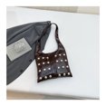 thumbnail image 1 of Petit Sac à Bandoulière Rond Perles Design Rivet Niche Luxe Léger Marque Unique Grande Capacité Sac à Main pour Femmes, 1 of 6