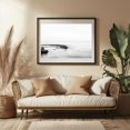 thumbnail image 3 of Tranquil Promenade - San Diego California Photography Black and White Minimalist Seascape Coast Ocean Landscape Boardwalk Black Framed Wall Art Print 24 x 36 inches, 3 of 4