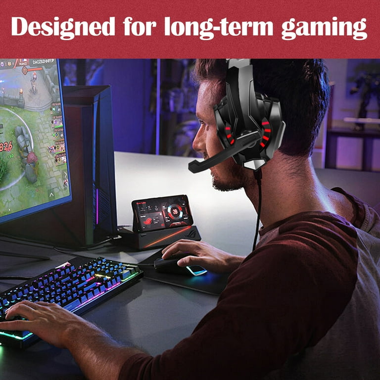 ぷれ4 Isvgxsz 2.4GHz Wireless Gaming Headset with Noise Cancelling