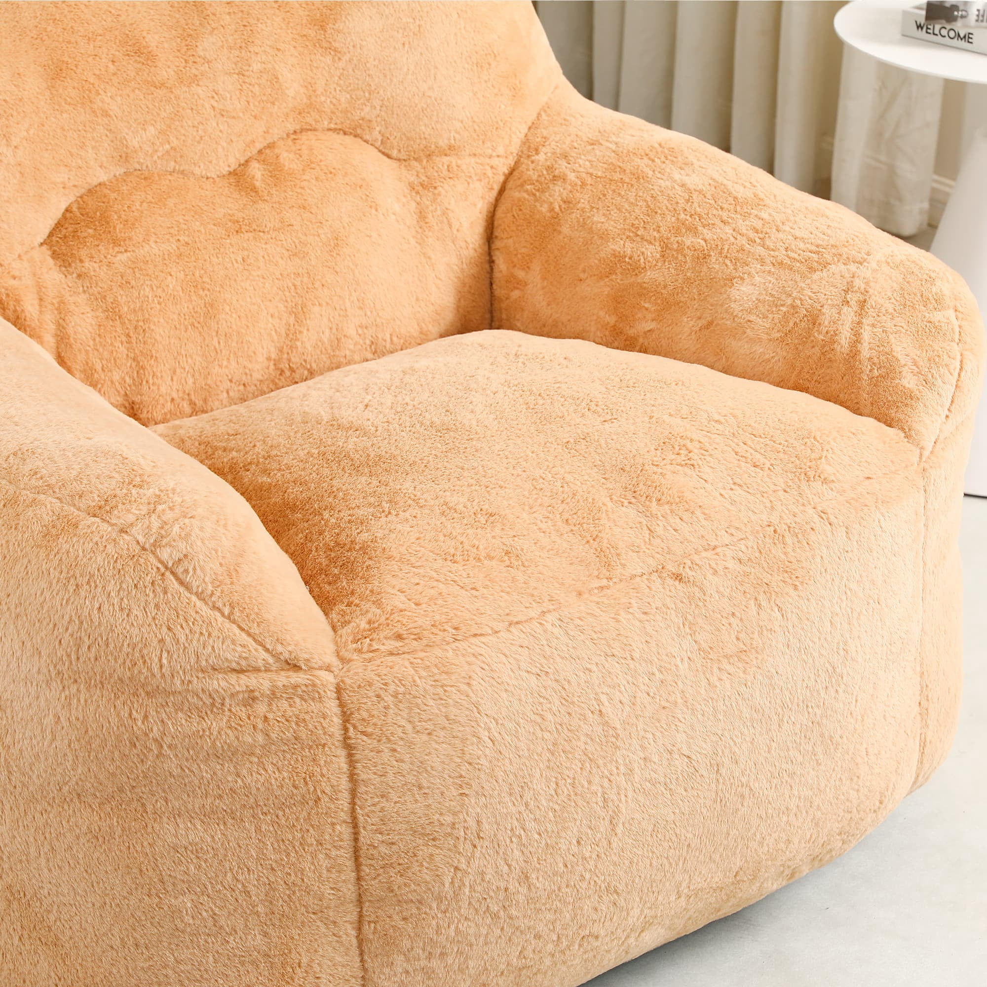 MAYEERTY Bean Bag Sofa Chair with Armrests - High-Density Foam, Lazy Comfy for Adults, Living Room/Bedroom Reading.