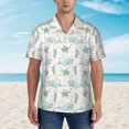 thumbnail image 4 of Balery Whale And Turtle Print Men's Hawaiian Shirts Short Sleeve Beach Shirt Relaxed Fit Vacation Button Down Shirts-Small, 4 of 9