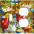 thumbnail image 2 of Metal Light Switch Wall Plate Outlet Cover (Coffee Tea Party Kettle Mocha Espresso Fruit Drinks - Single Toggle Single Duplex), 2 of 2