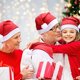 thumbnail image 5 of 20/1 piezas de sombreros de Navidad para adultos y niños, sombrero de Papá Noel rojo no tejido, feliz Navidad, regalos de Año Nuevo para el hogar, suministros festivos para fiestas, 5 of 5