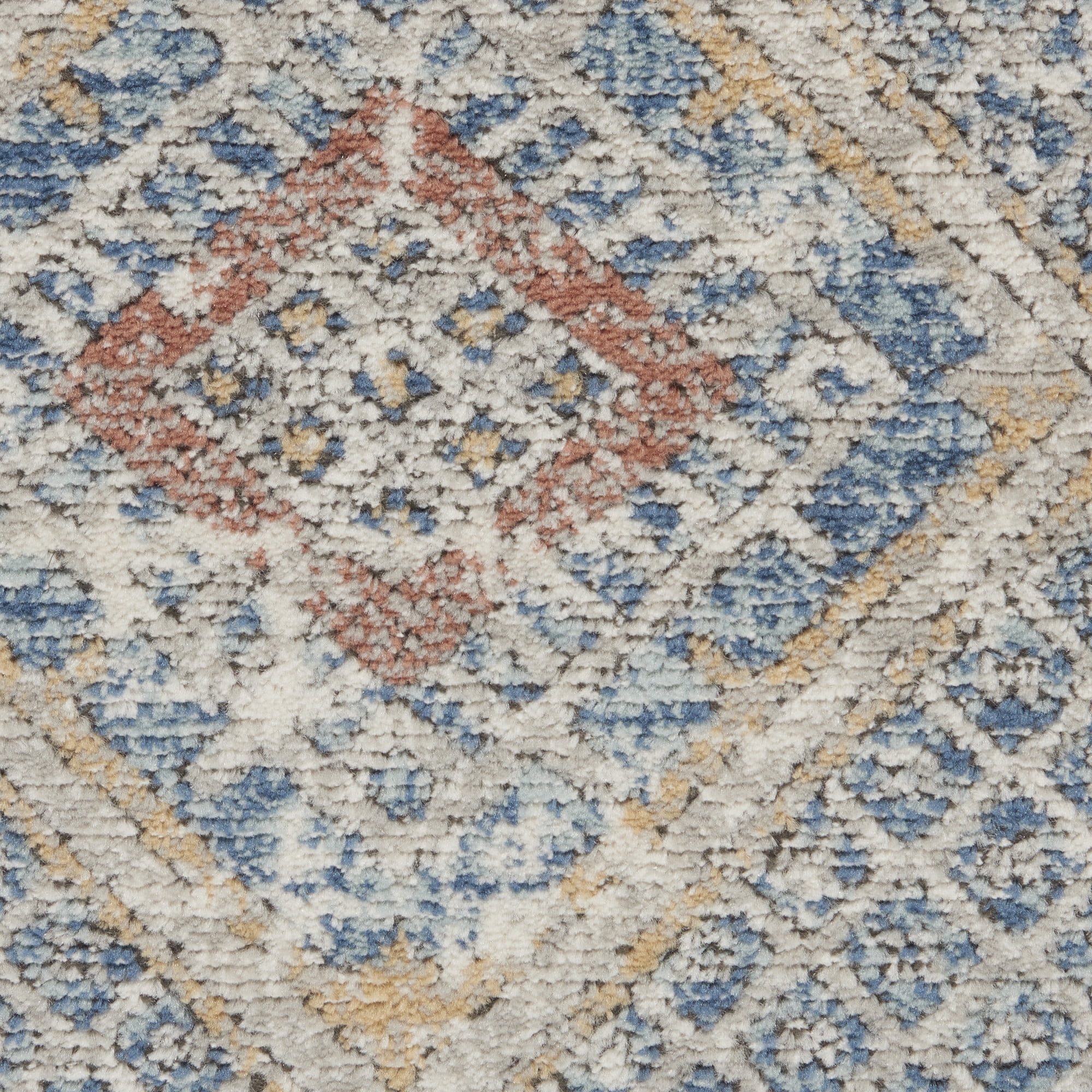 Nourison Concerto Distressed  Contemporary Blue/Ivory Area Rug
