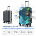 thumbnail image 4 of Hirioo Tropical Paradise Window View for Elasticity Suitcase Cover (No luggage Included) Durable Luggage Protector Fits 18-32 Inch Luggage-Large, 4 of 7