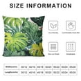 thumbnail image 6 of Nawypu  Set of 2 Throw Pillow Covers Tropical Watercolor Artistic Modern Green Palm Leaf Decorative Pillow Cases Home Decor Standard Square 2pcs Summer White Pillowcases, 6 of 6