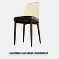 thumbnail image 3 of 4 Dining Chairs With Pu Leather Cover - , Black Metal Legs, Comfortable Curved Back For Enjoyment (beige And 4 Chair , Modern Relaxing Cushions, Ergonomic A Tranquil Moment, 3 of 7