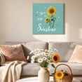 thumbnail image 6 of You Are My Sunshine Canvas Wall Art for Living Room, Vintage Country Yellow Sunflower Floral Bees Heart Green Poster Print Painting for Bedroom Office Home Decor Wall Pictures Prepare To Hang 8"x8", 6 of 9