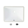 thumbnail image 2 of Stylish Undermount 18-1/4"L x 13"W White Porcelain Rectangular Bathroom Sink P-201, 2 of 10