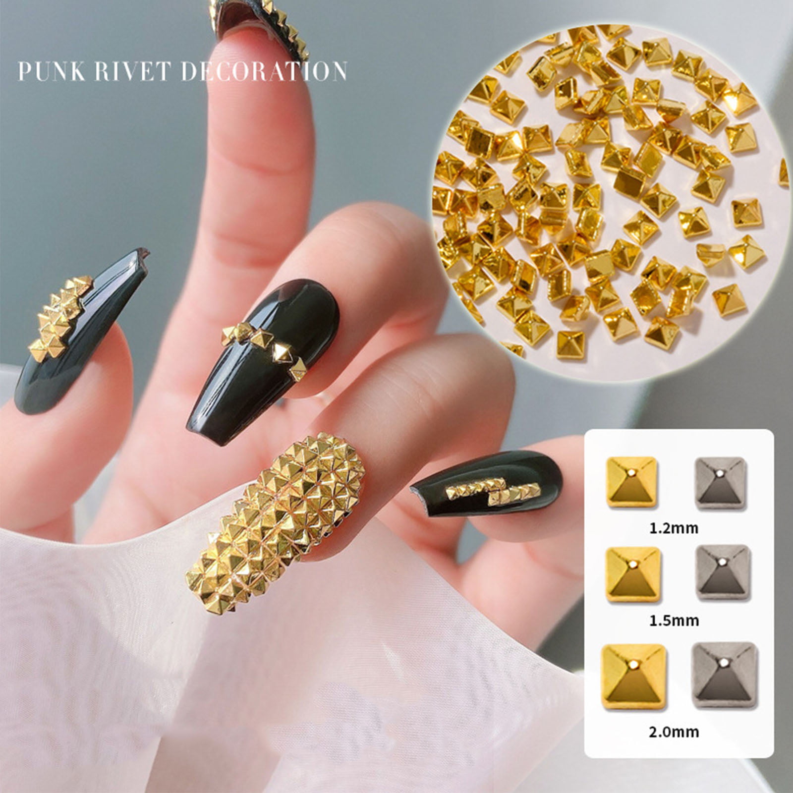 5 pcs Rose flower Metallic studs/ 3D Gold Rose Floral nail design art –  MakyNailSupply