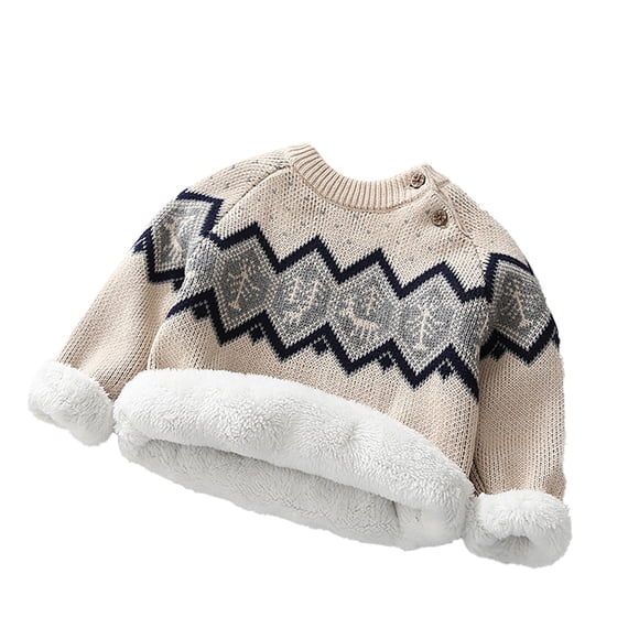 Baby Girl Sweater Toddler Brushed Round Neck Knitted Sweatshirt Fall Winter Pullover Tops Clothes Sleeveless Sweater for Boys Boys Shirts Cats And Jacks Clothes 18 Month Shorts Boy Winter White 6-12M