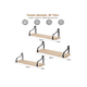 thumbnail image 4 of 3 Repisas Repisa Flotante Madera 50x15cm Muebles Con Soporte Negro Claro, 4 of 4