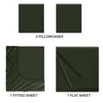 thumbnail image 3 of BELIZZI HOME California King Sheet Sets - Double Brushed Microfiber Bedding Sets, 4 Piece Deep Pocket Bed Sheets Sets - Ultra Soft, Easy-Fit, Wrinkle Free Quick Dry California King Sheet, Olive Green, 3 of 5
