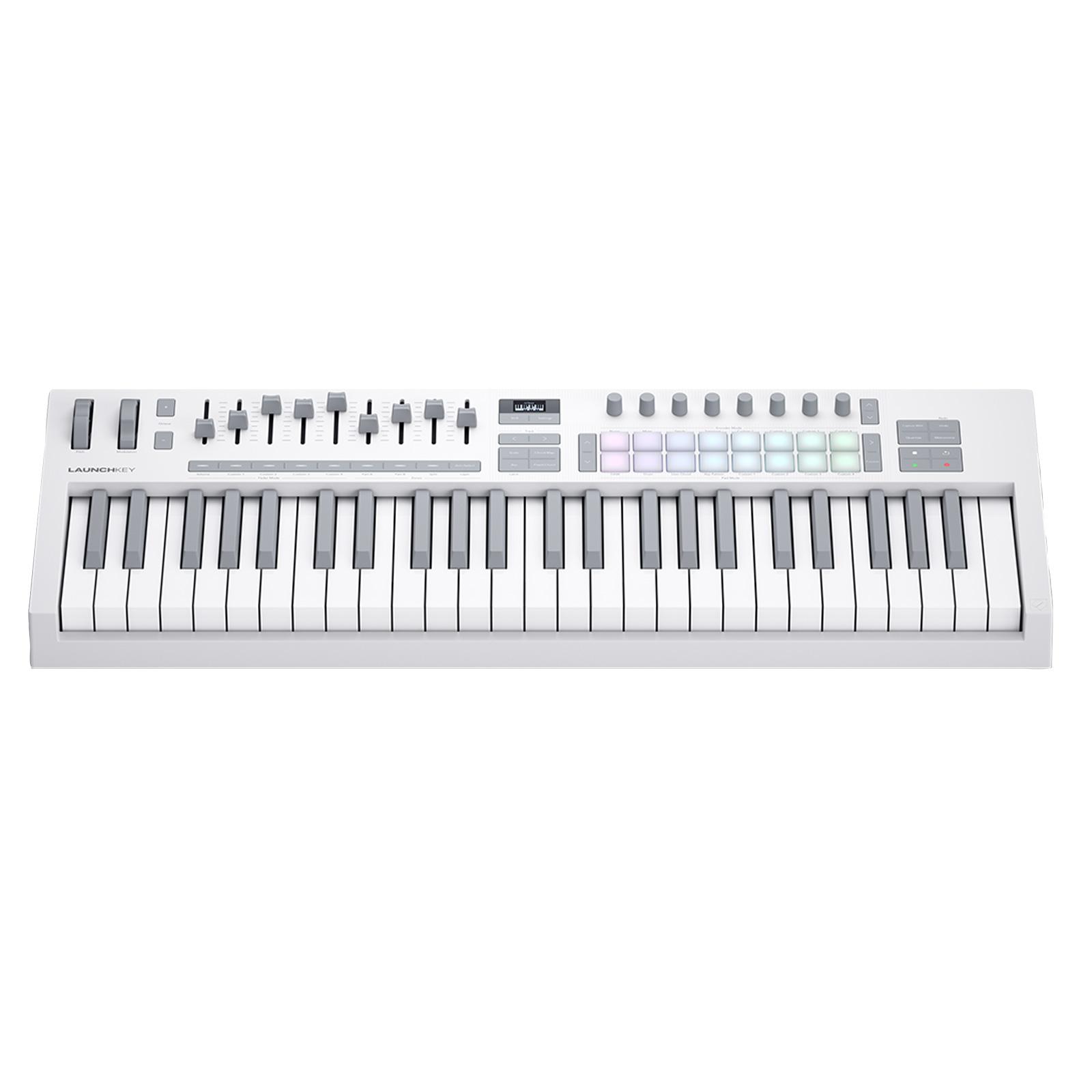 Novation Launchkey 49 MK4 White 49-Note Controller Keyboard with Bag Package