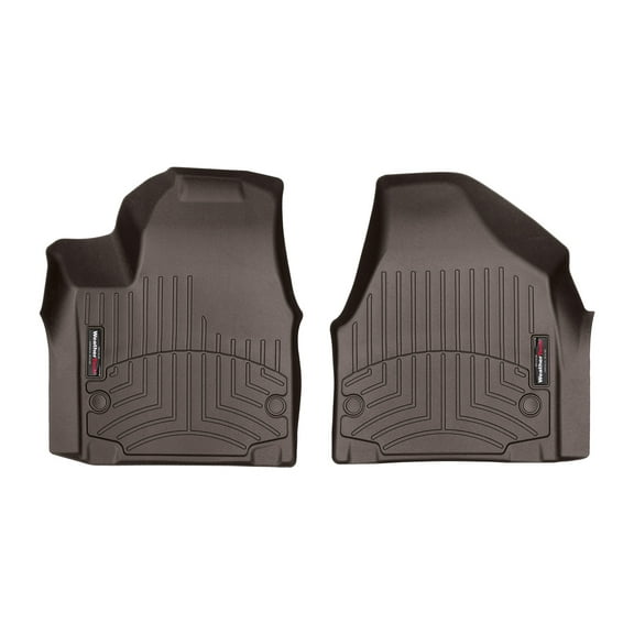 WeatherTech Custom Fit FloorLiners compatible with Chrysler Pacifica, Pacifica Hybrid - 1st Row (Driver & Passenger), Cocoa