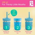 thumbnail image 3 of 10oz Stainless Steel Kids + Toddler Drinking Cups | The Original Mason Jar with Sleeves + Lids | Silicone Straws | Smoothies | Storage Jar | Spill Resistant | Dishwasher Safe | 4 Pack, 3 of 3