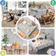 thumbnail image 4 of Pioneer Flower Floral Print Pattern Square Tablecloth, Waterproof Wipeable Spillproof Washable Table Cover for Home Kitchen Party and Daily Decor 60"x60", 4 of 6